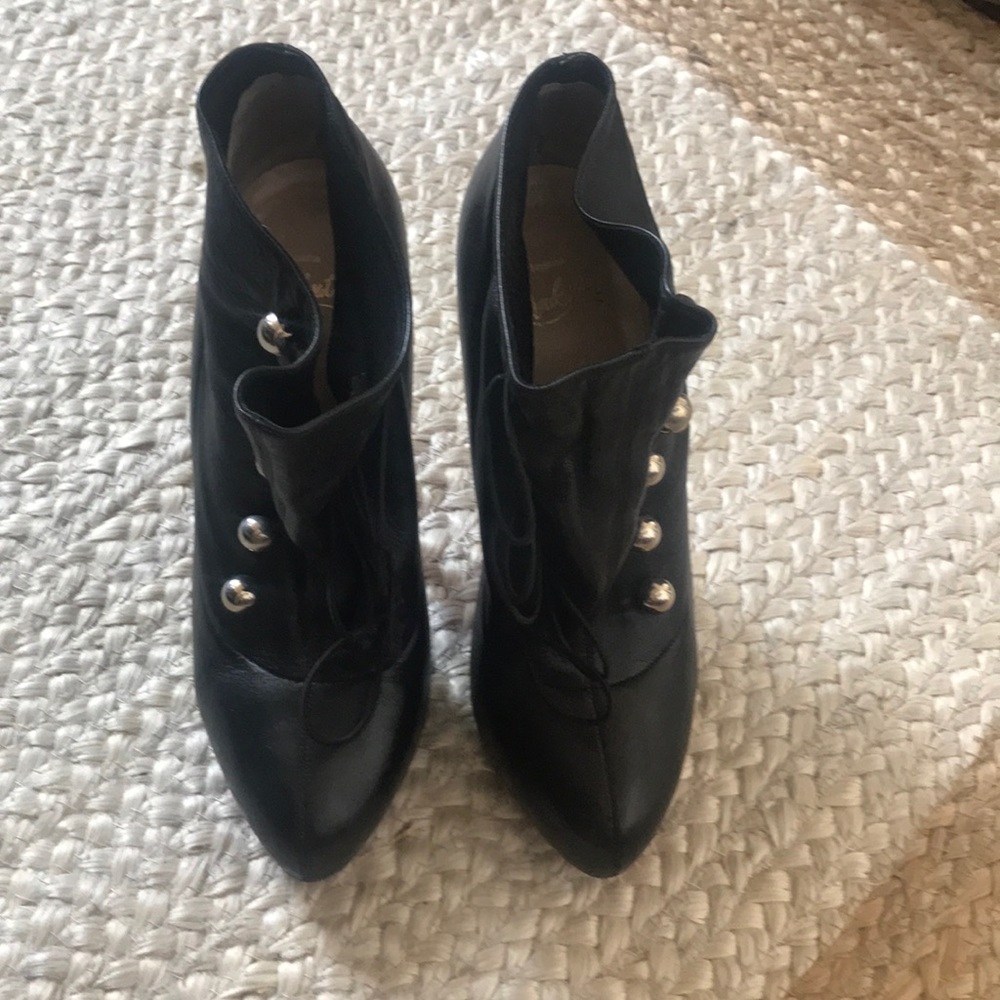 Louboutin Blacknichel Booties